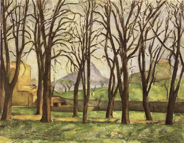 Paul Cezanne Chestnut Trees at the jas de Bouffan in Winter China oil painting art